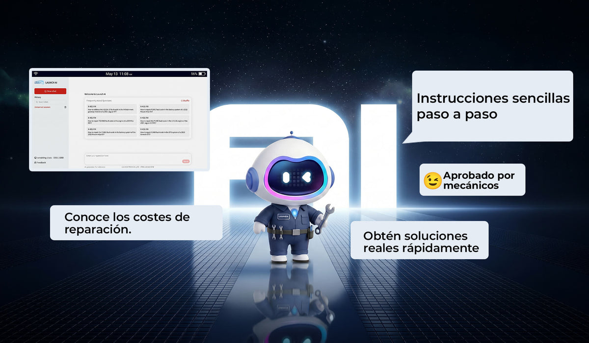 LAUNCH AI – Diagnóstico de fallos y guía de reparación